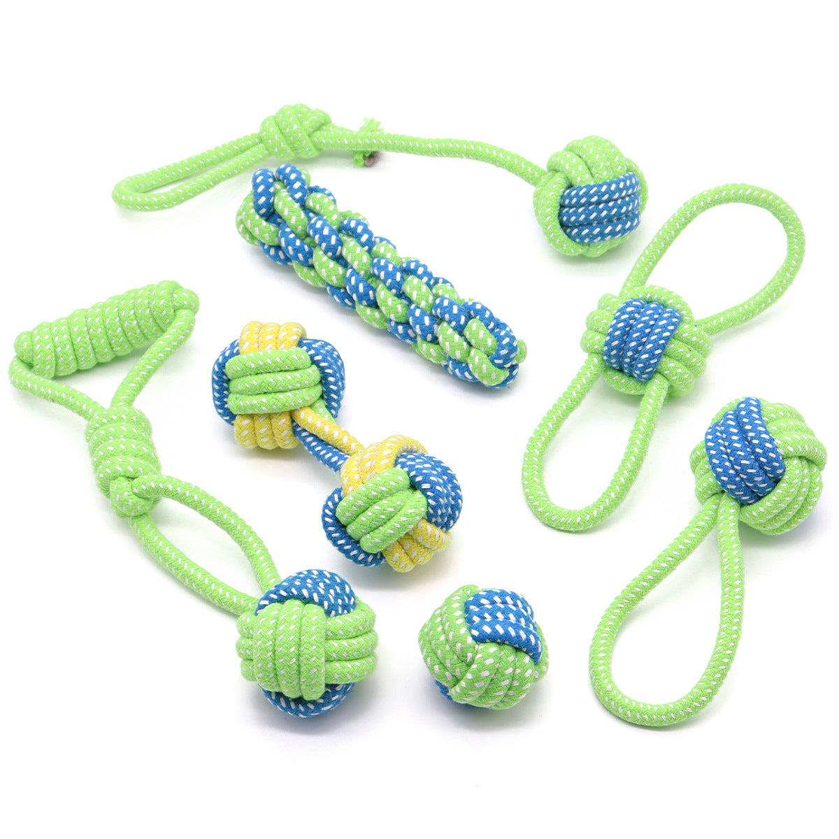 Pet cotton rope toy dog grinding teeth play