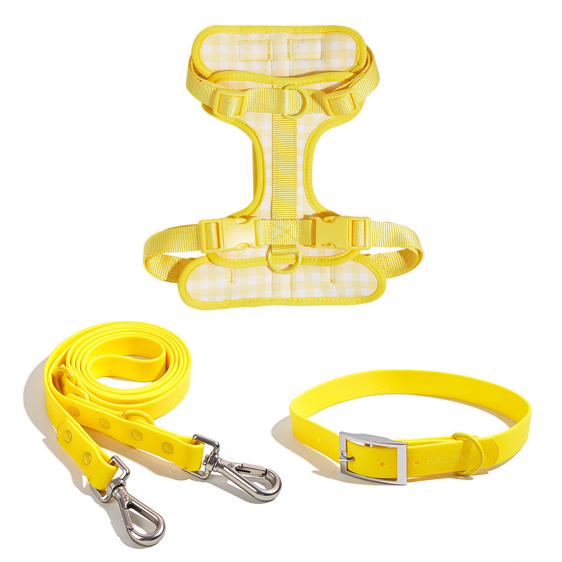 Macaron dog chest strap traction rope three-piece set